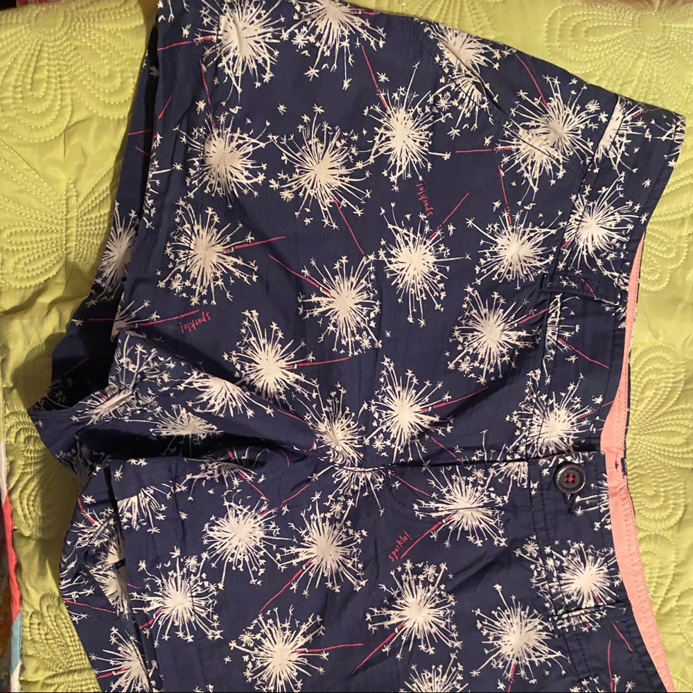 Lilly Pulitzer Sparkle Glow Callahan Shorts 14 Sparklers Fireworks Navy